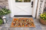 Happy Thanksgiving Doormat, Fall Welcome Mat, Autumn Front Door Mat - Image 3