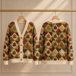 Autumn Maple Leaf Cardigan for Men and Women - Image 2